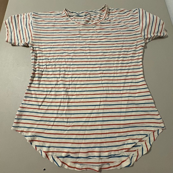 Madewell Striped Tee Shirt Womens Size S Short Sleeve Casual Rounded Hem - Picture 1 of 6